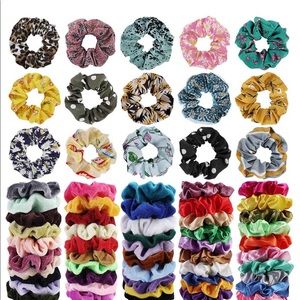 Hair Scrunchies, Set of 5 pcs random color
